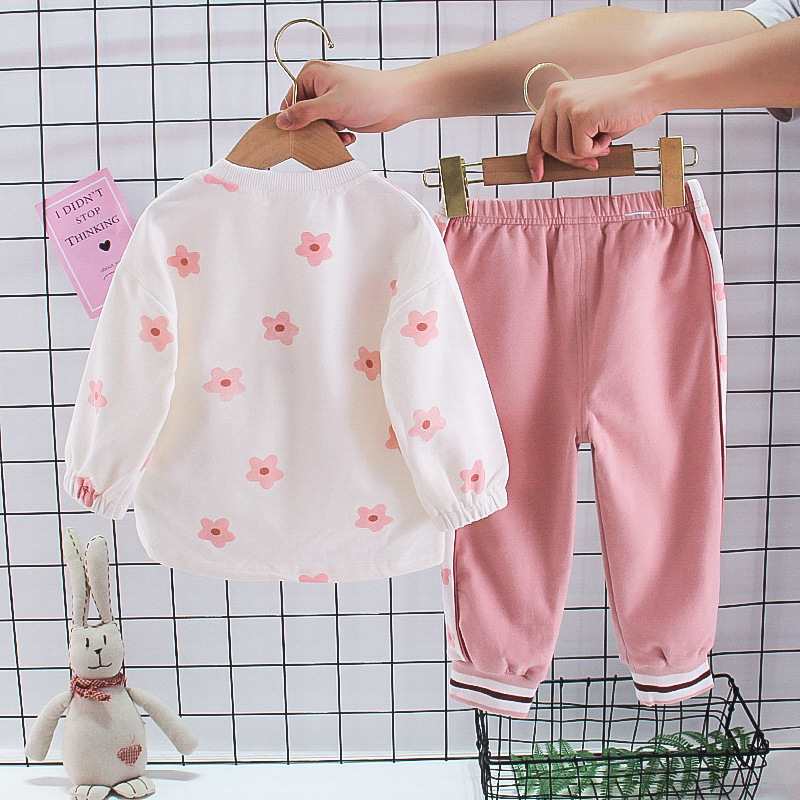 baby girl print clothes set