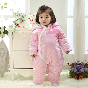 baby infant hooded romper luxury newborn winter romper
