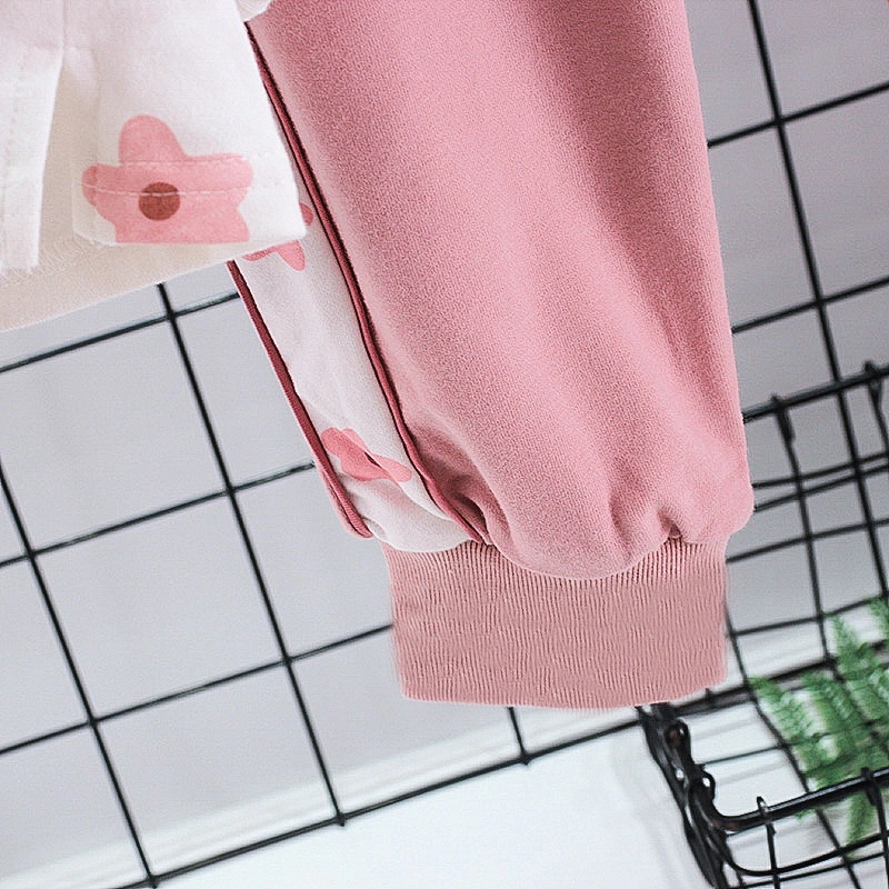 baby girl print clothes set