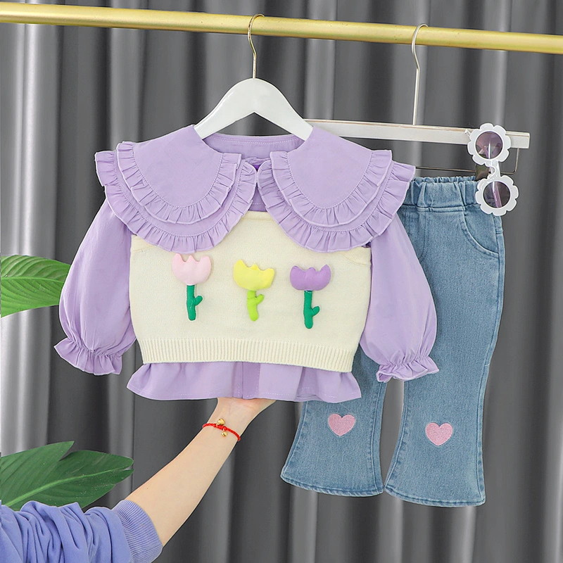 baby clothing for girl infants clothes sets 2 tops+pants