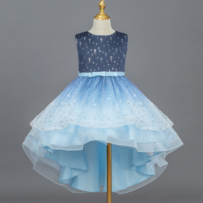 Girls party wear dress teen girl stage performance dress