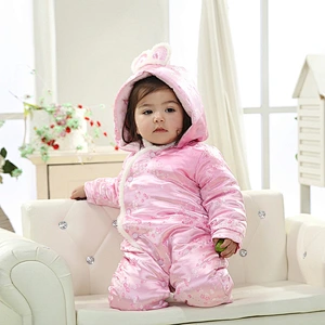 baby infant hooded romper luxury newborn winter romper