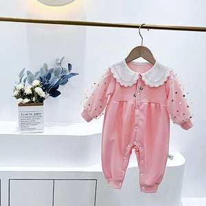 korean style knit romper baby plain romper