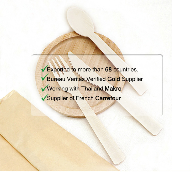 Wood Knife Spoon Fork Cutlery Set