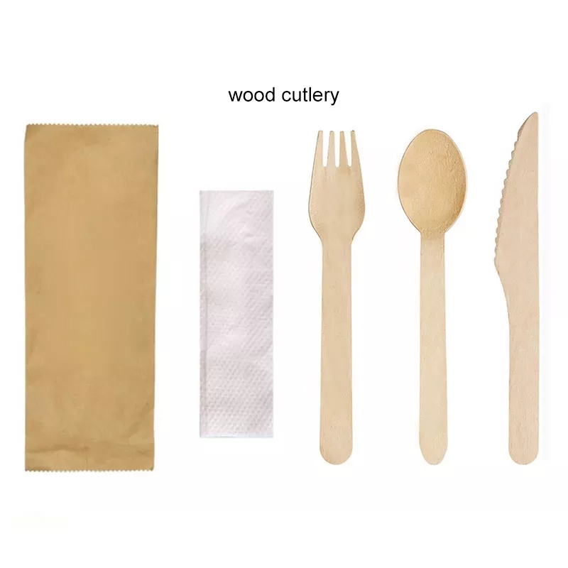 wooden spoon fork and knife set