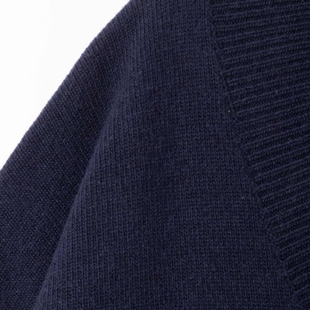 custom ribbed-trim relaxed-fit wool-blend knitwear shoulder view