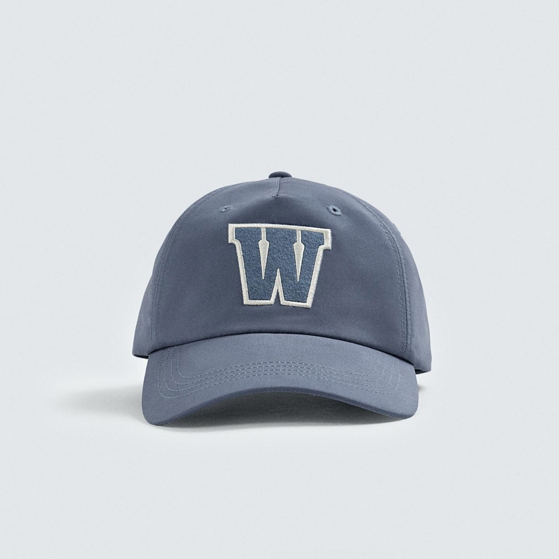 slate blue dad hat front view