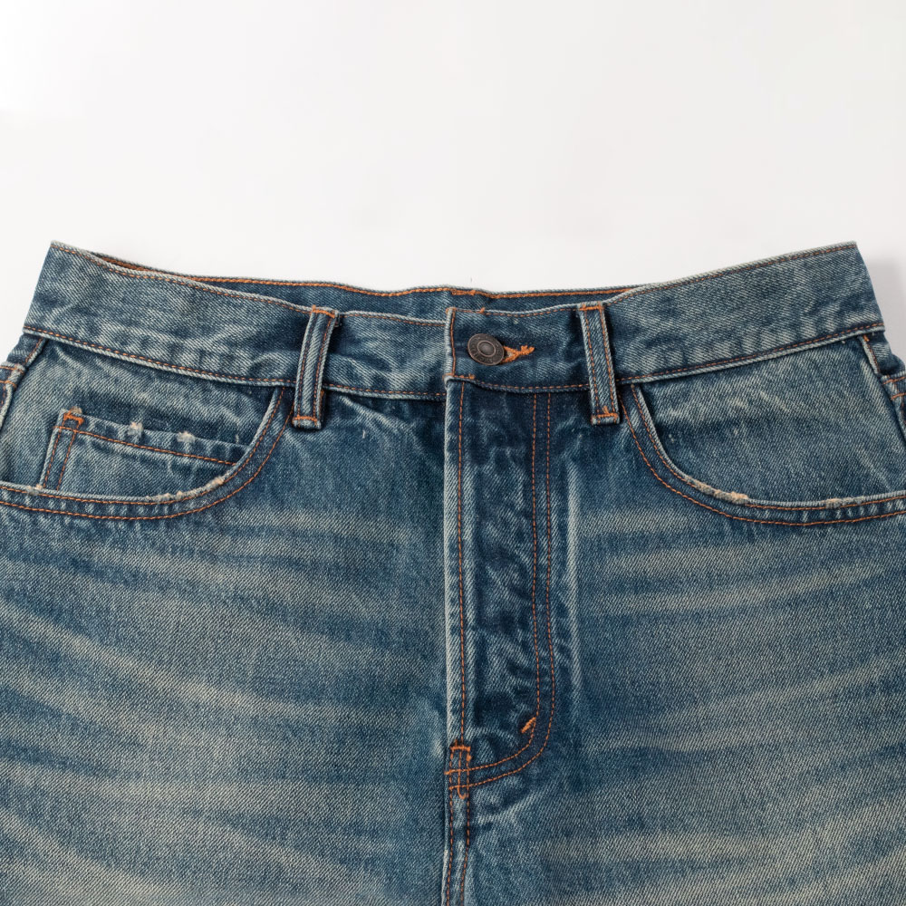 oem women's denim pants factory pants waistband detail