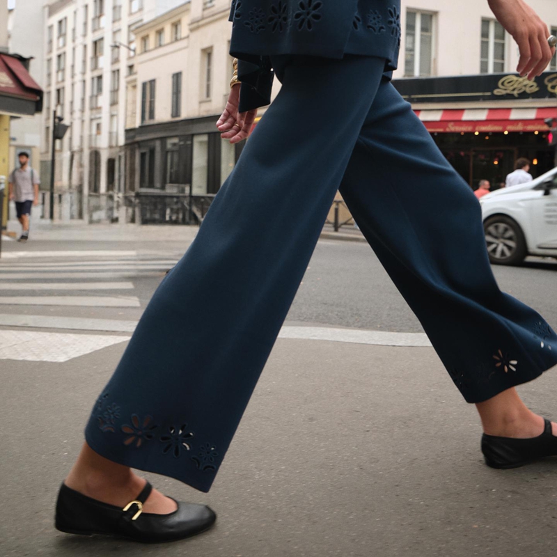 knit wide leg pants lifestyle styling
