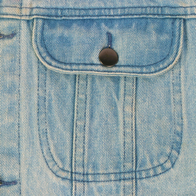 oem graphic denim jacket manufacturer custom washed denim jacket pocket details