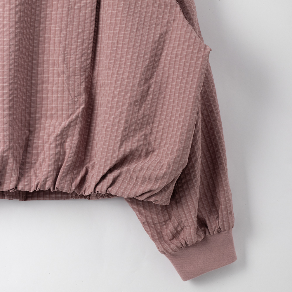 activewear jacket manufacturer pink track jacket back view hem and sleeve details