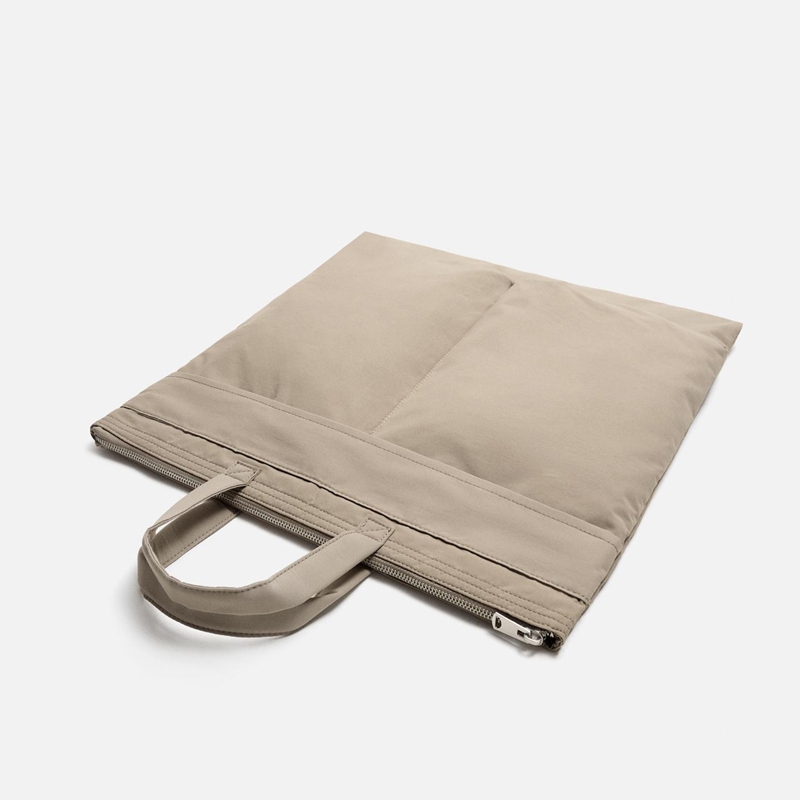 nylon work tote bag flat view