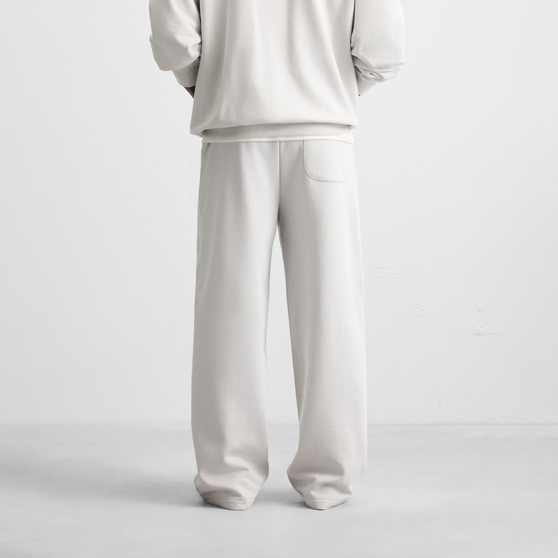 wide leg fleece sweatpants back casual styling