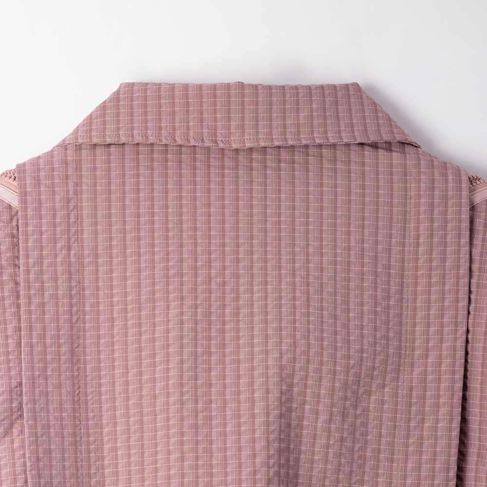 mesh panel track jacket back view collar details