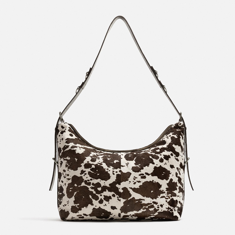 cow print shoulder bag