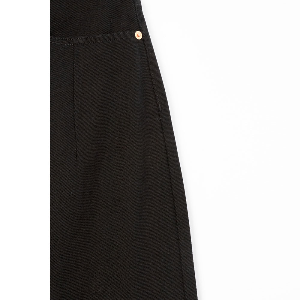 wide leg twill pants fabric texture detail