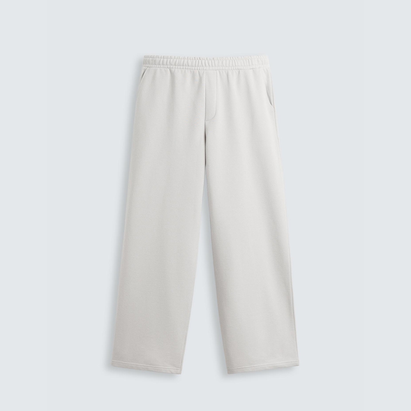wide leg fleece sweatpants back casual styling