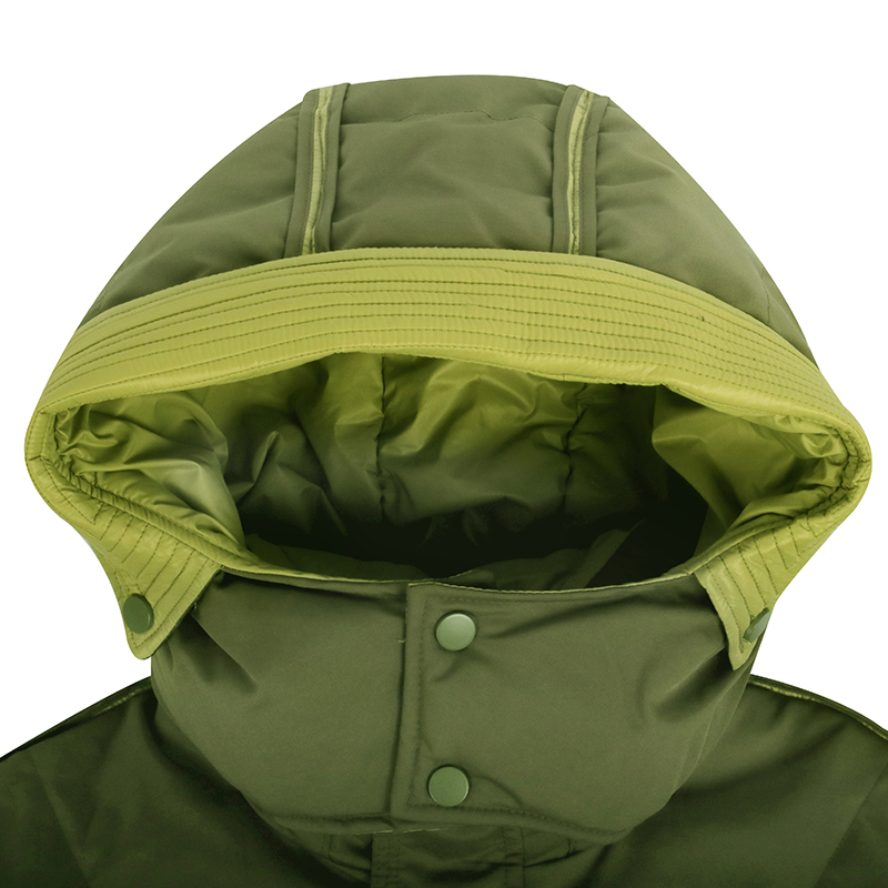 custom hooded winter parka hood detail