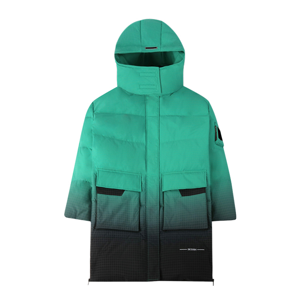 gradient puffer coat front view