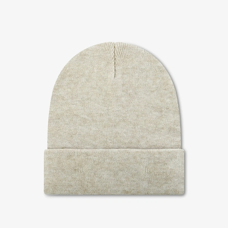 beige knit cuffed beanie