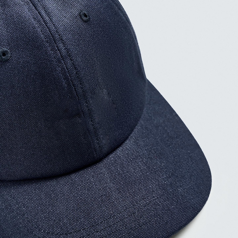 minimalist everyday solid color dad hat detail view