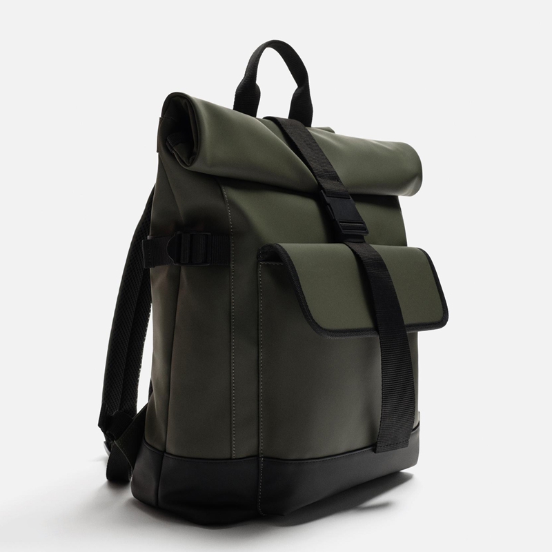 olive green backpack