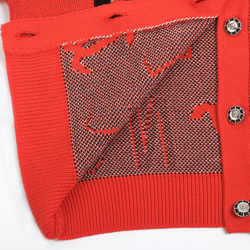 oem logo knit cardigan factory inside fabric view