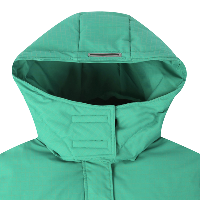 custom hooded insulated parka hood detail