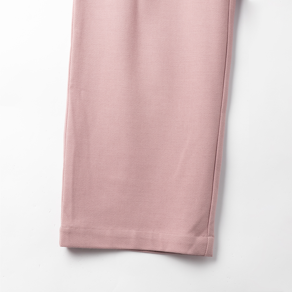 custom pink fleece sweatpants leg detail