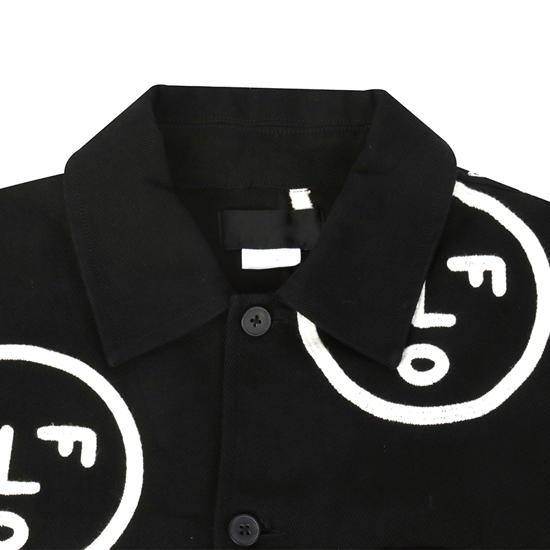 oem denim jacket manufacturer black denim jacket collar details