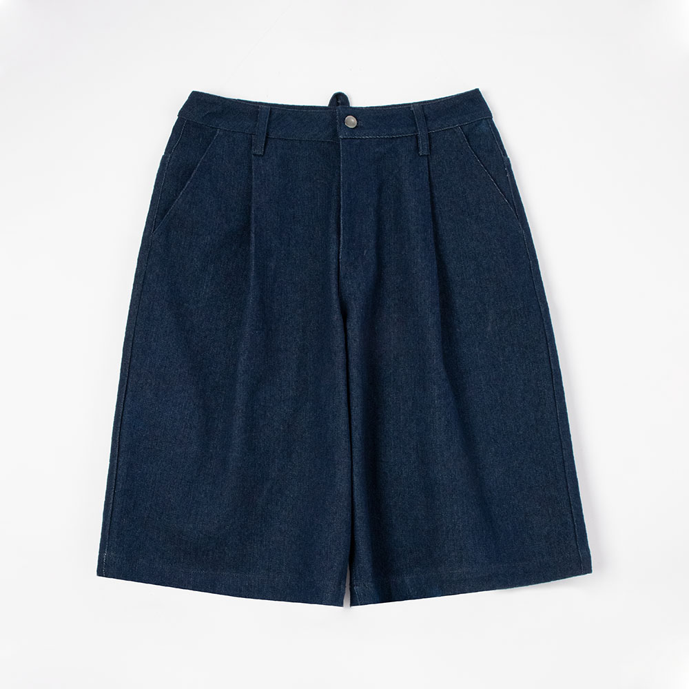 dark wash denim shorts