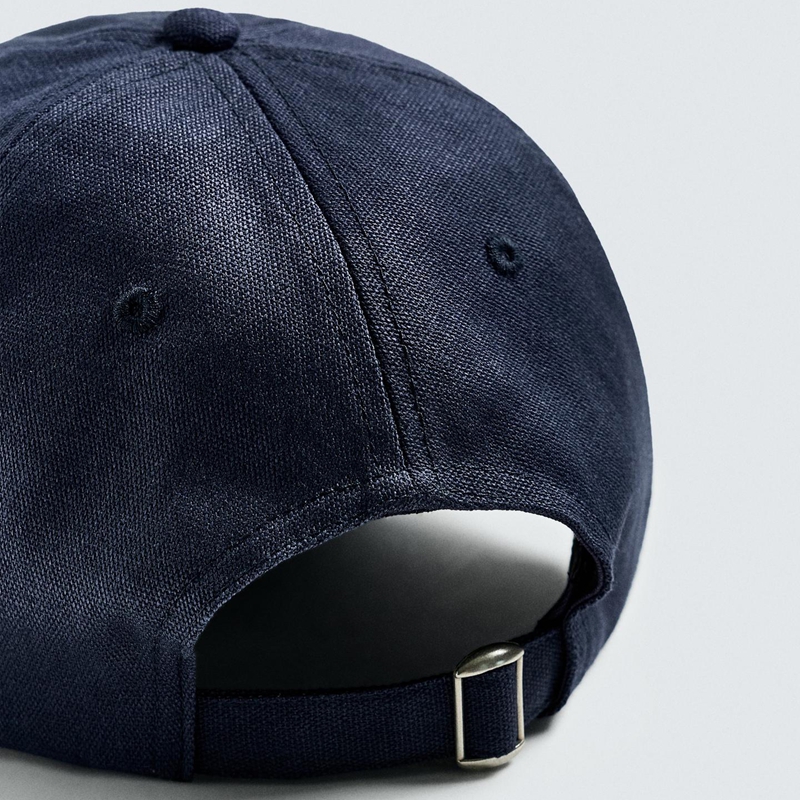 custom solid color cotton baseball cap back details