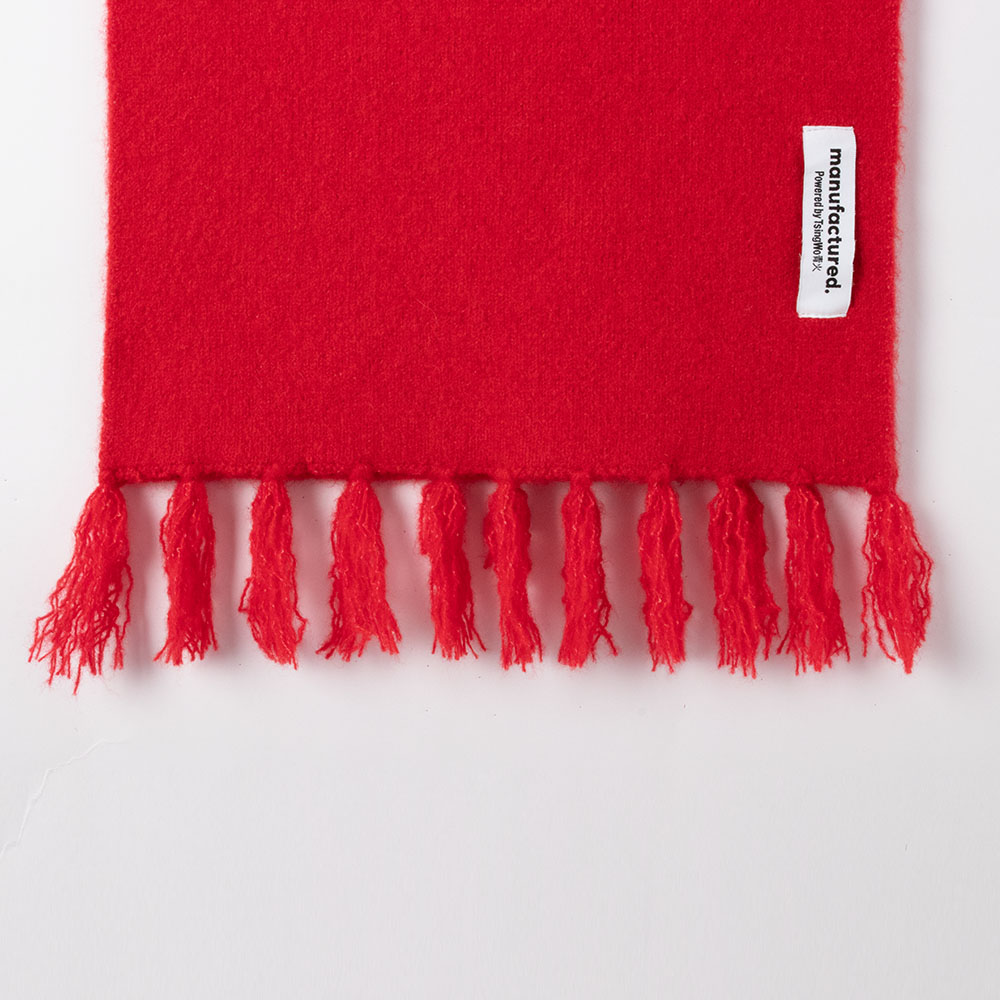 minimalist bold-toned everyday scarf fringe detail