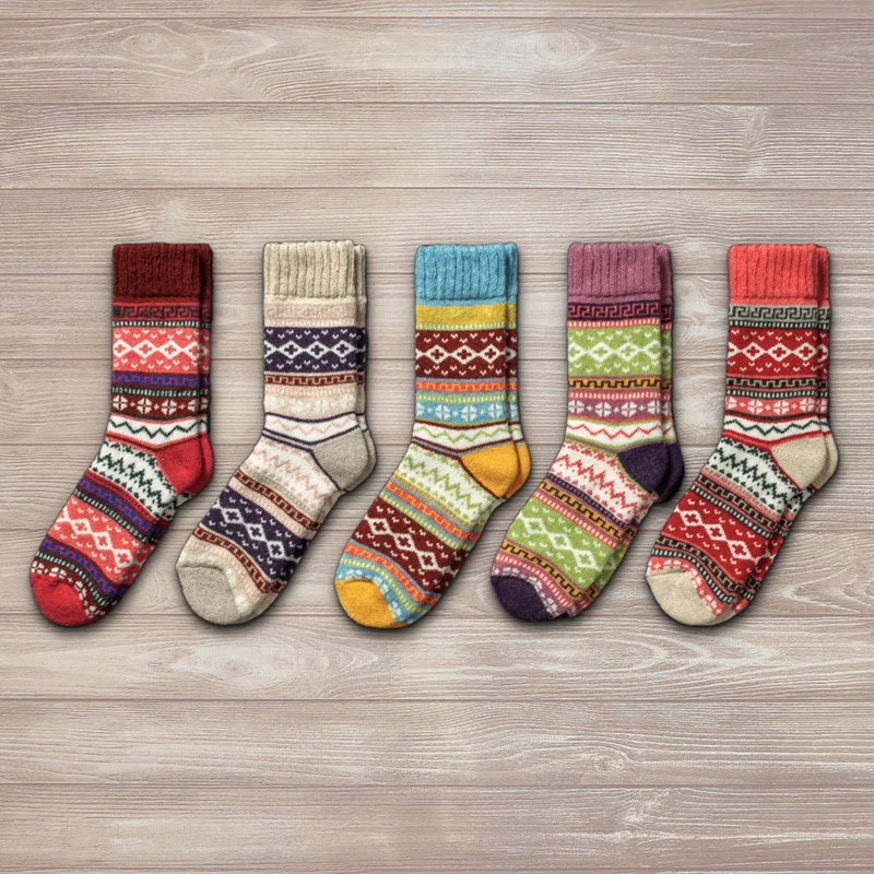 fair isle wool socks