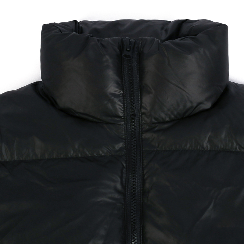 custom convertible puffer jacket collar details