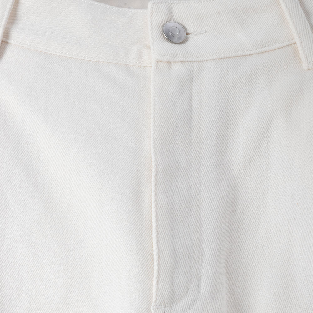 white denim culotte shorts fabric texture