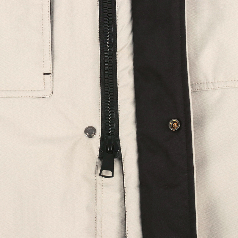 fur hooded insulated parka zipper details