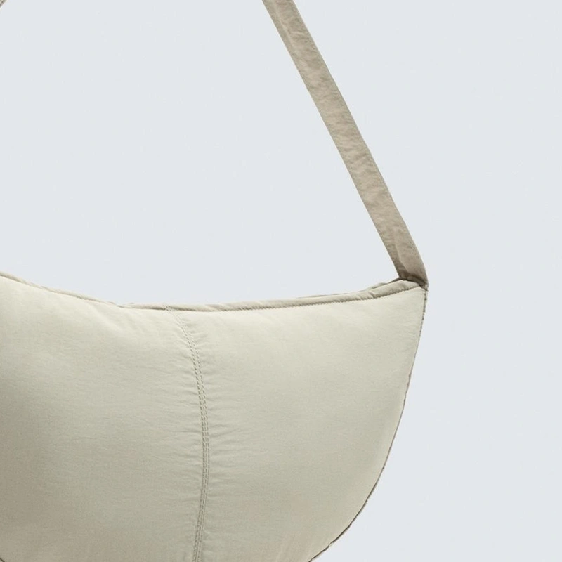 crescent shoulder bag details view