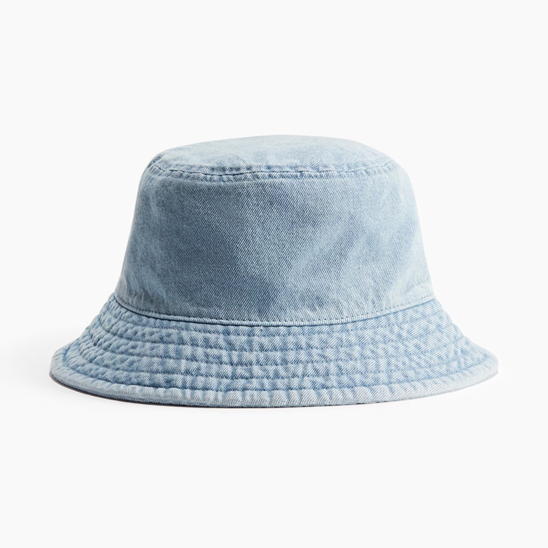 light blue denim bucket hat
