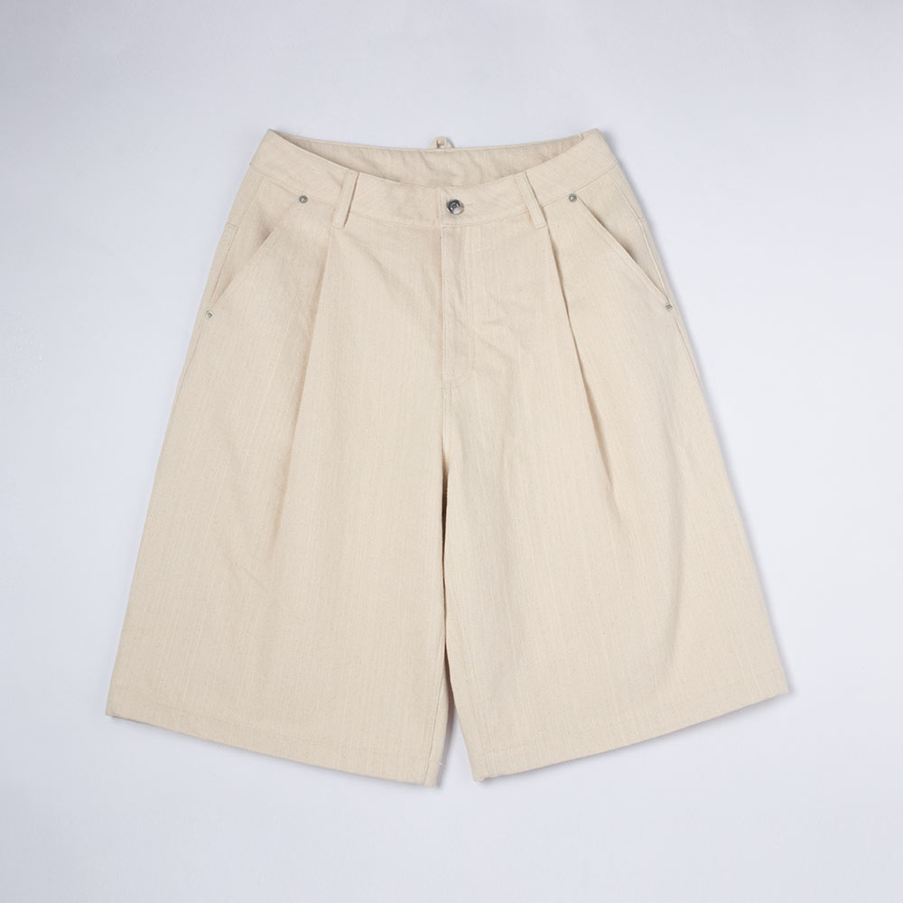 off white denim shorts