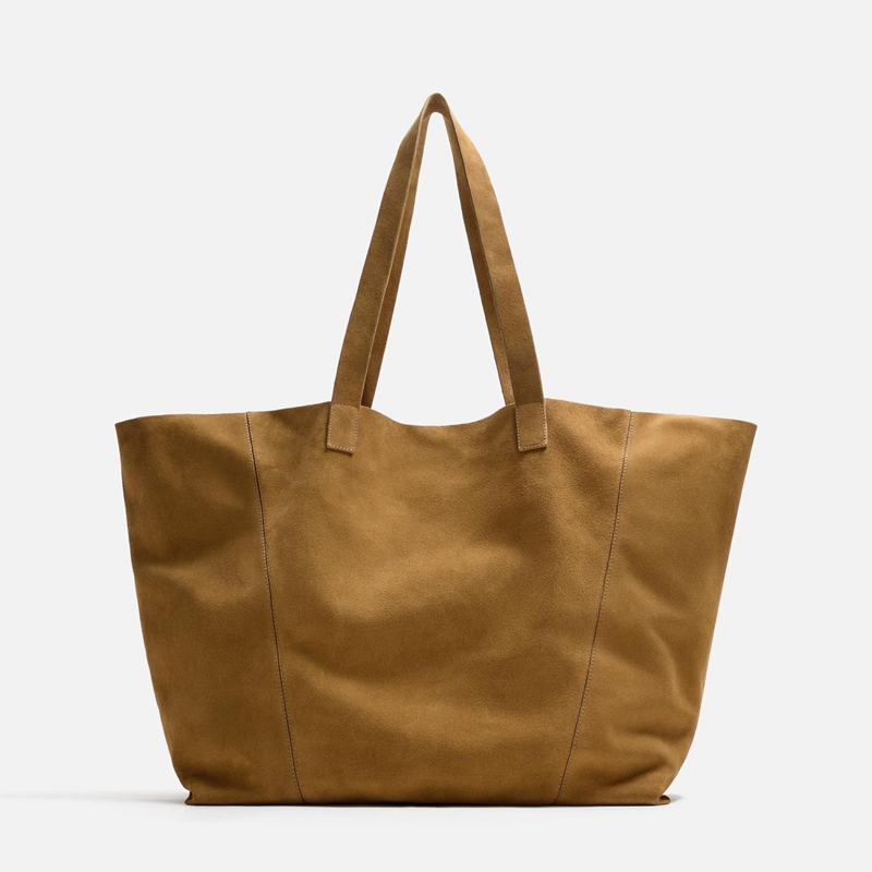 suede tote bag