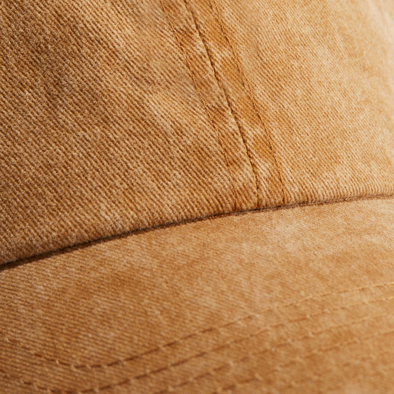 minimalist everyday neutral-toned dad hat detail view