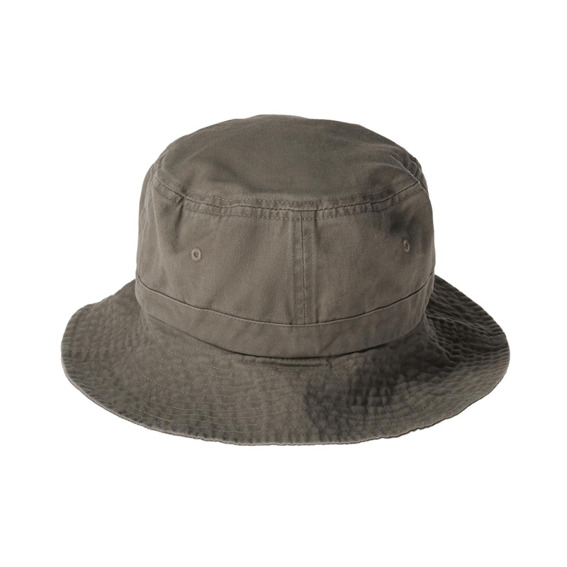 black washed cotton bucket hat