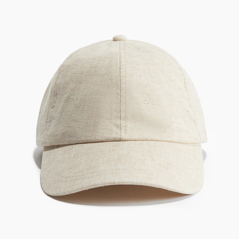 natural linen cotton dad hat