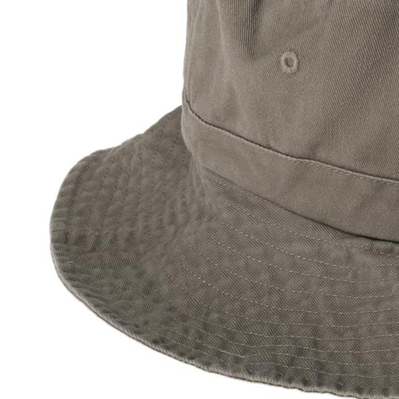 washed cotton bucket hat partial details shot