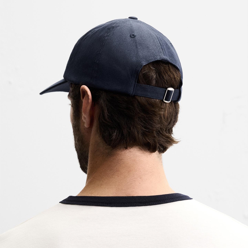 minimalist everyday solid color dad hat lifestyle view back