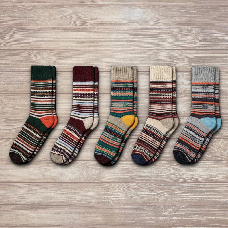 fair isle wool socks