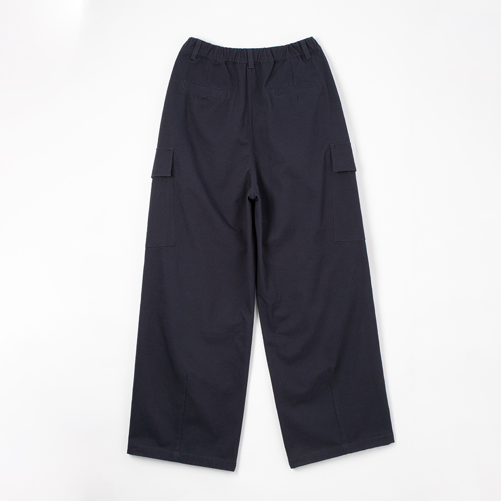 dark navy cargo pants back view