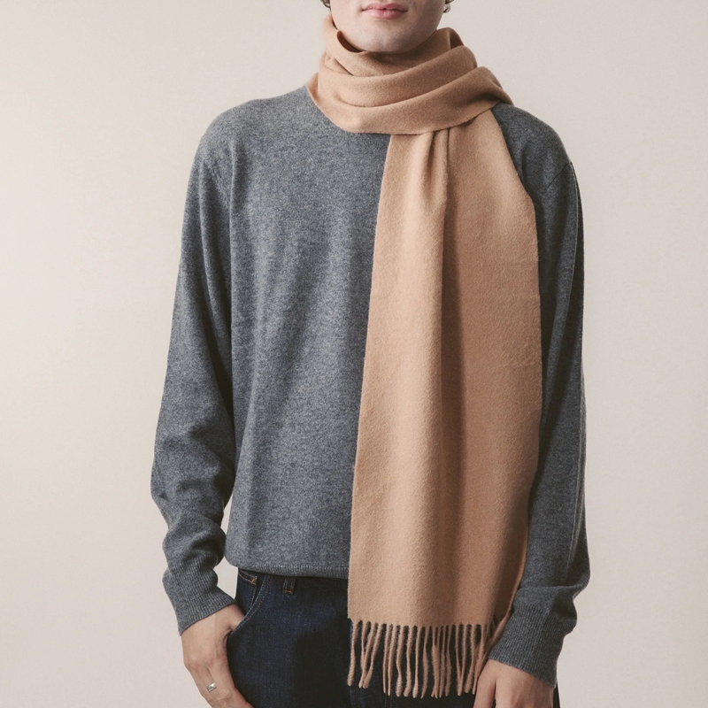 minimalist neutral-toned everyday scarf lifestyle view