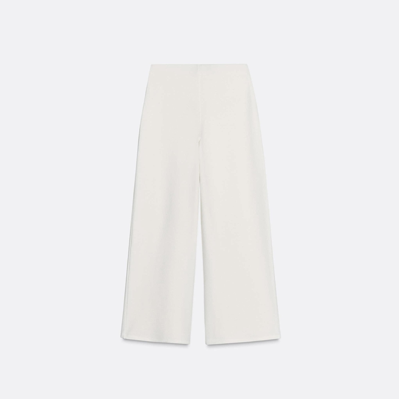 high waisted knit pants back view